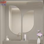 Wall Mounted Bathroom Mirror Modern Glass Beauty Gold Full Make Up Mirror for