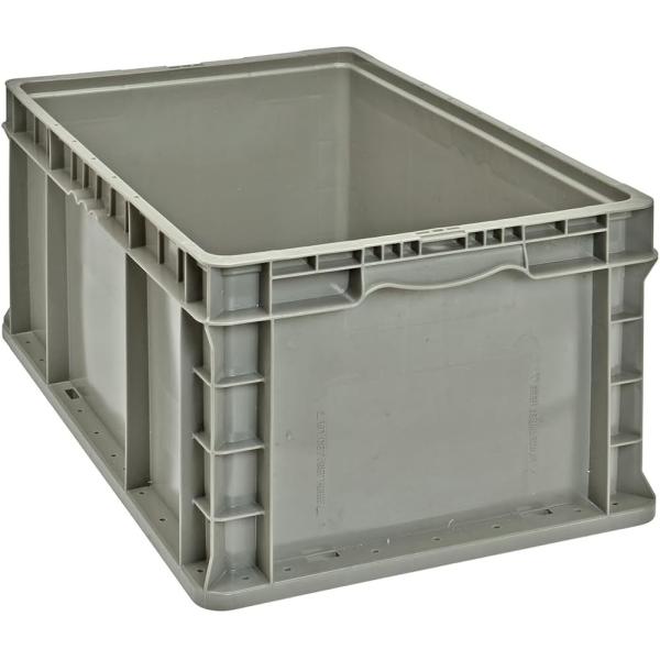 Industrial Plastic Stackable Storage KeepBox Tote Container With Hinged Attached Lid Storage Tote Distribution Container with Hinged Attached Lid