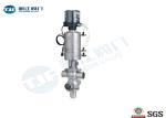 Double Seat Stainless Steel Sanitary Valves / Mixproof Valve ANSI 316L PN 10 Bar