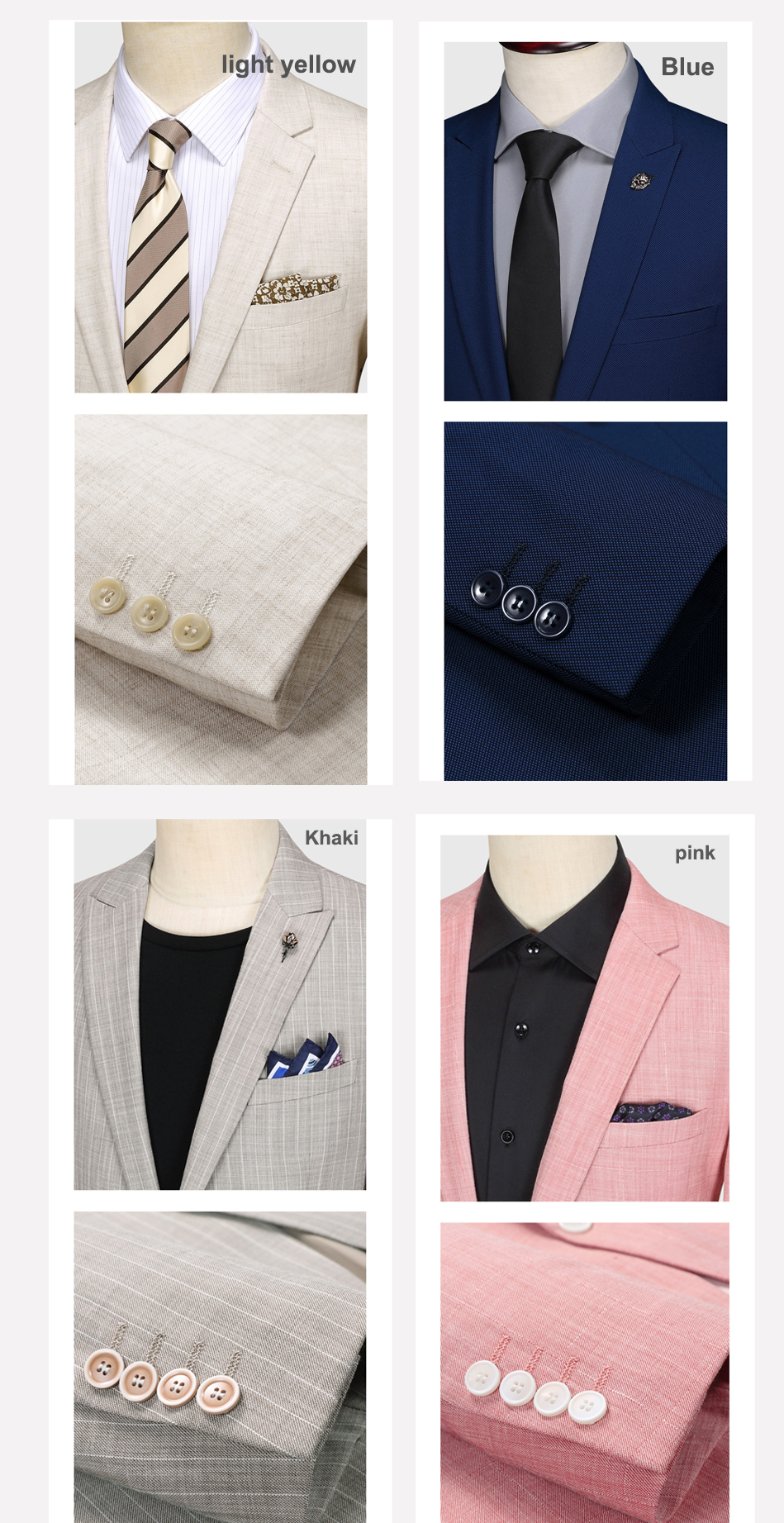V-neck Plus Size 3 Piece Wool/Polyester Formal Business Suits for Men's Wedding Party