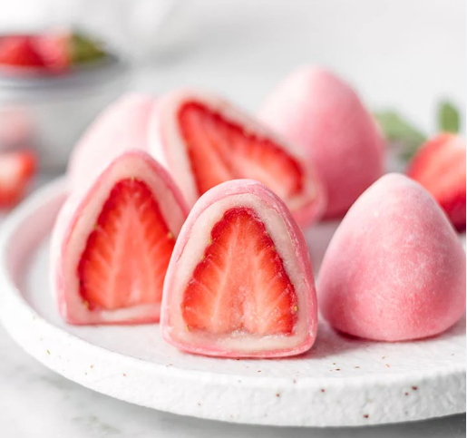 Automatic Encrusting Machine for Strawberry Mochi with Whole Fruit Handling, Precise Wrapping, and 220V Voltage