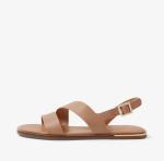 New Arrival Ladies Flat Furry Slippers Outdoor Slider Sandals Slides Brown
