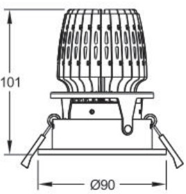Indoor Lighting 15W 800LM CRI85 Dimmable LED Down Lights 4500K Natural White