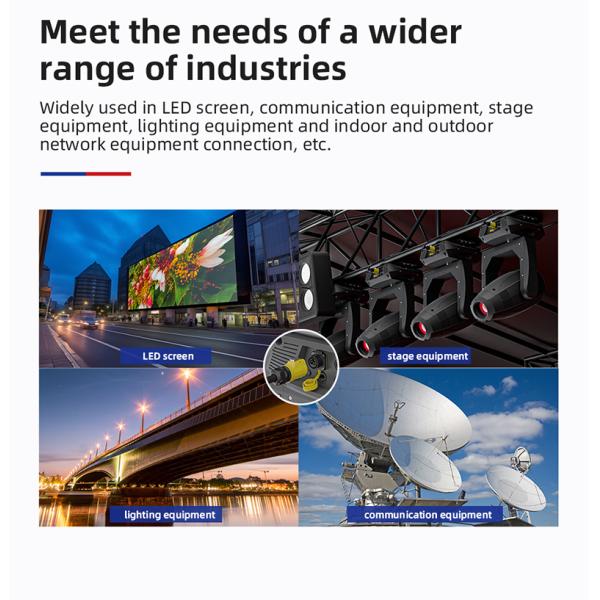 Cnlinko LP20 RJ45 Plastic Circular Waterproof Aviation Connector signal Rj45 Waterproof Connector