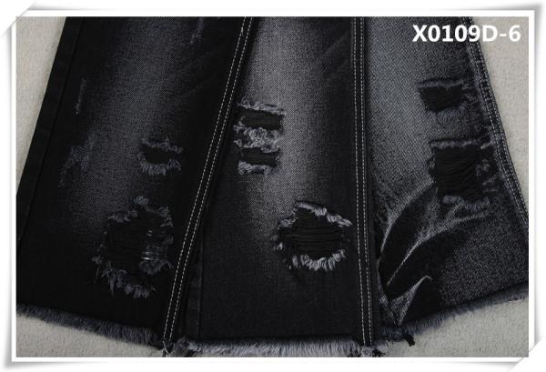 Black 14.5oz 70 Ctn 30 Poly Cotton Polyester Denim Fabric For Boyfriend Jeans