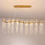 Nordic Hotel Stair G9 Raindrop Crystal Pendant Light For Living Room