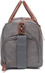 Canvas Weekender Overnight Bag Carry On Luggage With Shoe Compartment / Toiletry