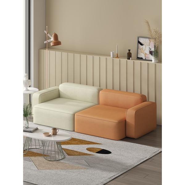 Living Room OEM Leather Sectional Sofa Set 60*75cm Multi Color