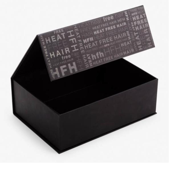 Luxurymaterial Spot UV Folding Gift Wig Hair Extension Packaging Box With Logo