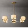 Buy cheap Brass Linen Vintage Farmhouse Chandelier 6 Light For Dining Room from wholesalers