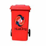 120L Contenedores De Basura De Plastico Plastic Dustbin Storage Bucket 2 Wheels,