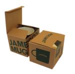 Eco-friendly , Recycable Kraft F Flute Corrugated Packaging Box , Mug Cup Box