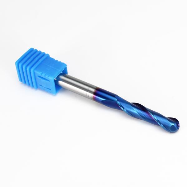 Chinese Manufacture ISO Standard Tungsten Carbide 2-Flute Ball Nose CNC Router Bit Tin-Coated End Mill ODM OEM Customization