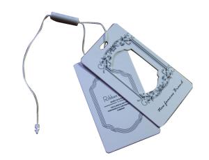 Wholesale Matt Coat Garment Hang Tags Round Corners With Cutting Windows from china suppliers