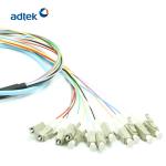 12 Cores LC-LC/UPC 12 Fibers 3.0mm OM3 Branch Length 0.5M Flat Diameter 0.9mm