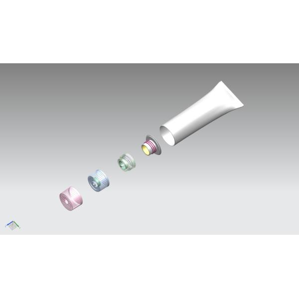 35mm Diameter Skincare Tube Packaging 75ml - 110ml Cosmetic Cream Tube With Center Dispensing Caps