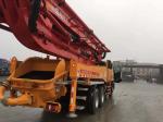 Red Second Hand Concrete Pumps Truck Sany 46m With Isuzu Chassis