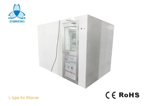 L Type Corner Air Shower With Aluminum Swing Doors For 5-6 Persons Class 1000