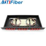 FO ODF 19'' Rack Mount Splicing Fiber Optic Patch Panel 12 / 24 Port