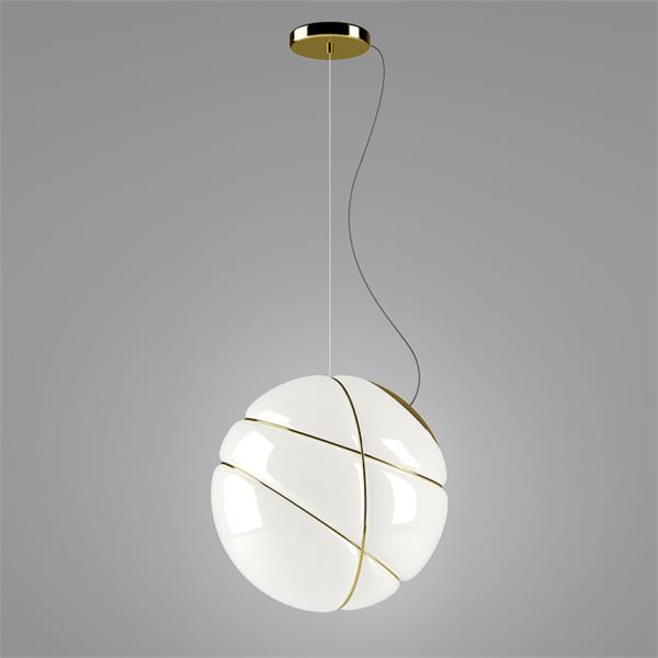 Italian glass ball white pendant lights living room restaurant bedroom Armilla Pendant lamp(WH-GP-149)