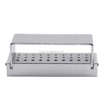 Metal Dental Lab Bur Holder Block Box High Low Speed 30 Holes