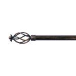 25/28mm diameter Metal black crownshape custom curtain rod finials single