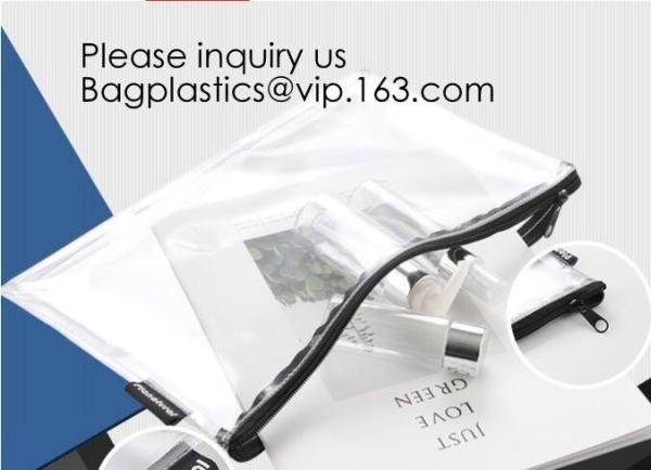 Office Stationery Waterproof Document Slider Pvc Packing Bag,PVC bags, EVA bags,