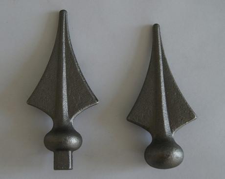 cast steel spears & finials ,all kind,can be customized for export made in china on buck sale with low price and high