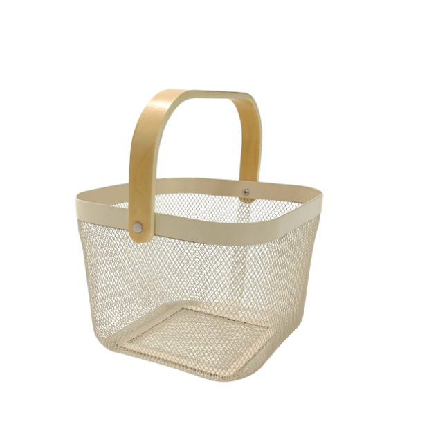 Modern Design Storage Solution Powder Coated Mesh Fruit Basket for Home Storage