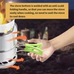 5.1"X7.7" SS Backpacking Stove Collapsible For Camp