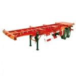 SINOTRUK HOWO 3 4 Axles 20 40 FT Skeleton Semi Trailer With Container Lock High