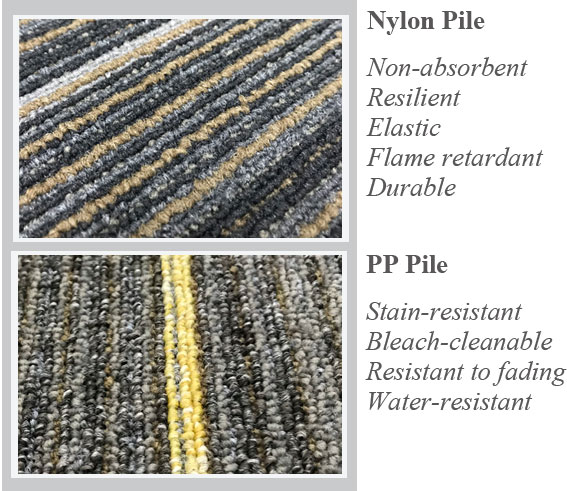 Solution Dyed Modular Carpet Tiles Easy to Install and DIY Different Patterns for Commercial Use