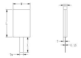 1.25 VSWR 250W BeO Ceramic Chip Lead Termination 9.5*9.5mm