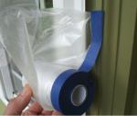 PE pre-taped drop cloth, self adhesive auto painting pre-taped masking film, Pre