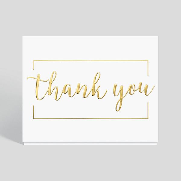 Custom Logo Personalized Luxury Embossed Thank You Cards For Buisness