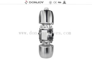 Wholesale DN25 Multiport Sanitary Diaphragm Valve , Three Ports Two Control Valves from china suppliers