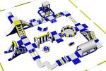 Kids Floating Inflatable Water Park / Inflatable Aqua Splash Park For Shallow