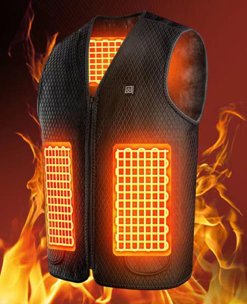 USB Powered Electric Heated Vest with Graphene Heating Panel for Men s Winter