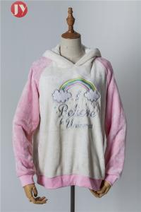 Wholesale Two Pieces Set Long Sleeve Soft Bathrobe Soft Fleece Women Funny Rainbow Unicorn Hooded Pajama Sets from china suppliers