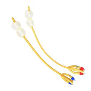 Wholesale Latex 18fr 30cc Foley Catheter , 4 Way Double Balloon Silicone Coated Foley Catheter from china suppliers