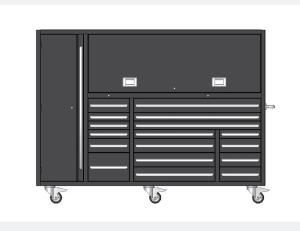 Wholesale Professional Brown Metal Garage Tool Cabinet Trolley Set with Durable Construction from china suppliers