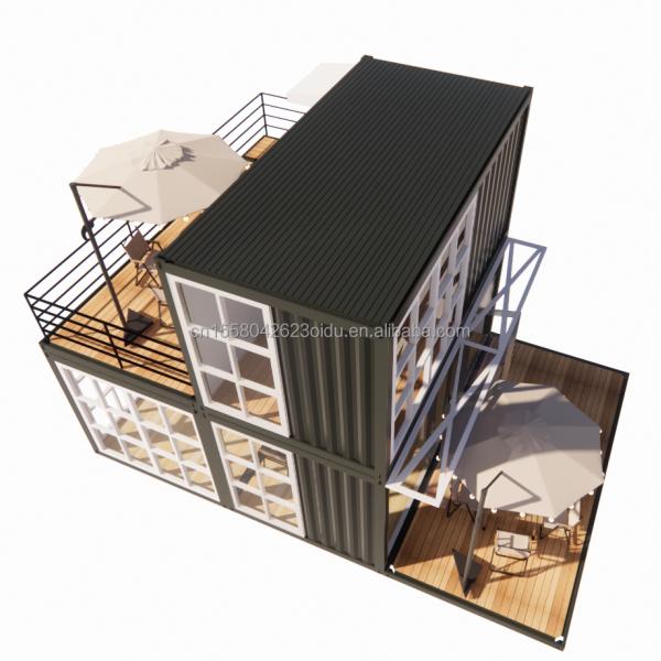 20ft Prefab Shipping Tiny Houses Container House Movable Prefabricated House for Shop in Chinese Design Style