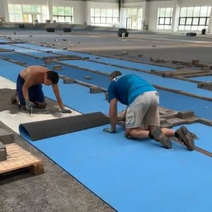 7500sqm Prefabricated Running Track For WAF Standard Athletic Field