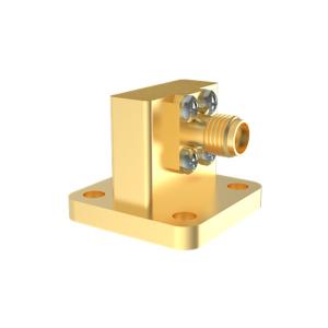 Wholesale Gold Plating WR42 BJ220 To K2.92mm Female Waveguide To Coax Adapter 17.6GHz~26.7GHz from china suppliers