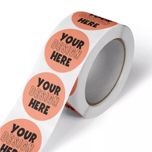 Self Adhesive Vinyl Round Waterproof Sticker Roll Paper Private Design Product