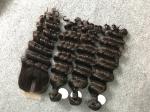Virgin Loose Deep Wave 100% Brazilian Virgin Hair With Closure Natural Color