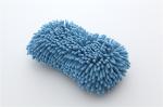Blue color microfiber chenille car cleaning, house cleaning sponge applicator