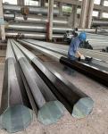 10.5m High Q345 Hot Dip Electrical Power Pole Galvanized Octagonal Steel Black