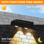 15 Hours Working Time Solar Fence Light Outdoor LED Garden Lights Waterproof