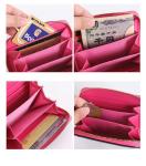 Camellia Genuine Leather Hand Coin Purse Small and Exquisite Wallet with No